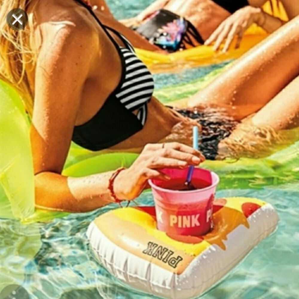PINK Cup Holder Pool Float